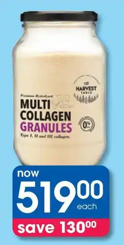 Clicks The Harvest Table Multi Collagen Granules offer