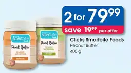 Clicks Clicks Smartbite Foods Peanut Butter offer