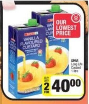 Spar Spar Long Life Custard 1 Litre offer