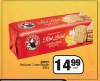 Spar Bakers Red Label Cream Biscuits 200g offer