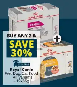 Checkers Royal Canin Wet Dog/ Cat Food offer