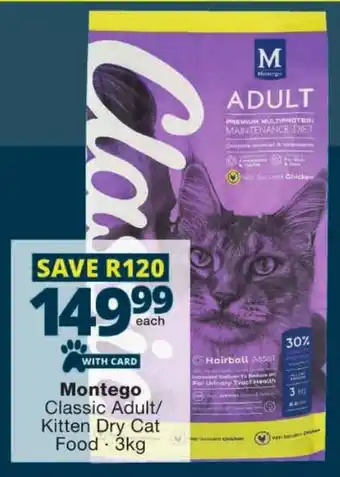 Montego Classic Adult/ Kitten Dry Cat Food