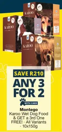 Checkers Montego Karoo Wet Dog Food offer