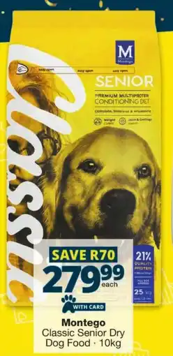 Checkers Montego Classic Senior Dry Dog Food offer