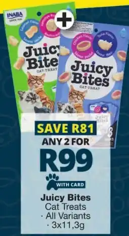 Checkers Juicy Bites Cat Treats offer