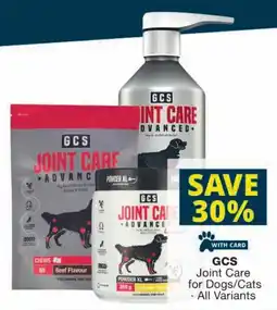 Checkers GCS Joint Care for Dogs/ Cats offer