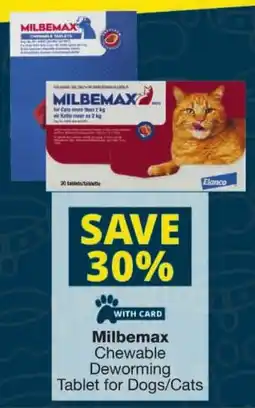 Checkers Milbemax Chewable Deworming Tablet for Dogs/ Cats offer