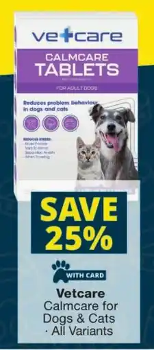 Checkers Vetcare Calmcare for Dogs & Cats offer