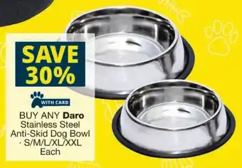 Checkers Daro Stainless Steel Anti-Skid Dog Bowl offer