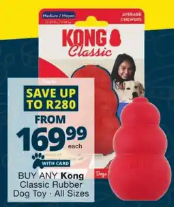 Checkers Kong Classic Rubber Dog Toy offer