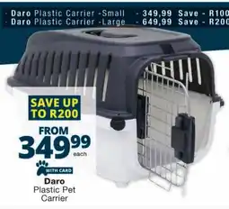 Checkers Daro Plastic Pet Carrier offer