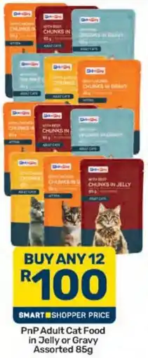 Pick n Pay PnP Adult Cat Food in Jelly or Gravy Assorted offer