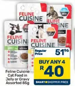 Pick n Pay Feline Cuisine Cat Food in Jelly or Gravy Assorted offer
