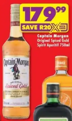 Shoprite Liquor Captain Morgan Original Spiced Gold Spirit Aperitif offer