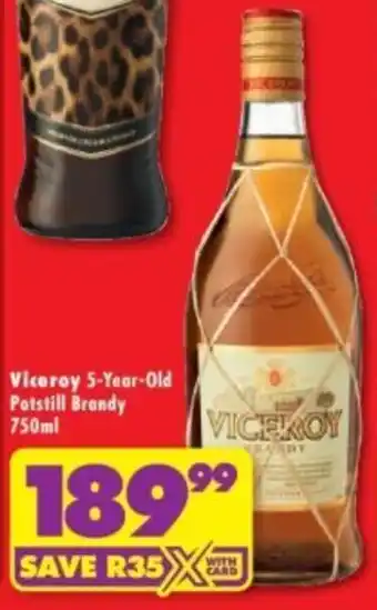 Shoprite Liquor Viceroy 5-Year-Old Potstill Brandy offer