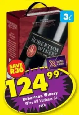 Shoprite Liquor Robertson Winery Wine All Variants offer
