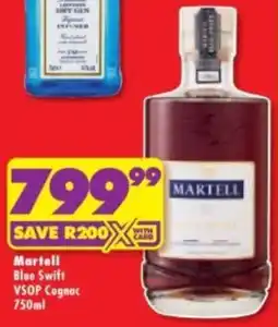 Shoprite Liquor Martell Blue Swift VSOP Cognac offer