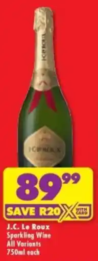 Shoprite Liquor J.C. Le Roux Sparkling Wine All Variants offer