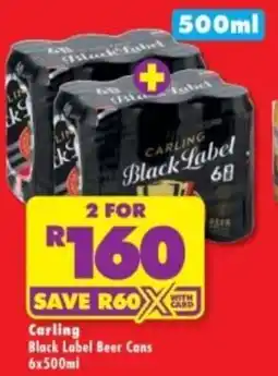 Shoprite Liquor Carling Black Label Beer Cans offer