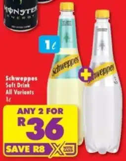 Shoprite Liquor Schweppes Soft Drink All Variants offer