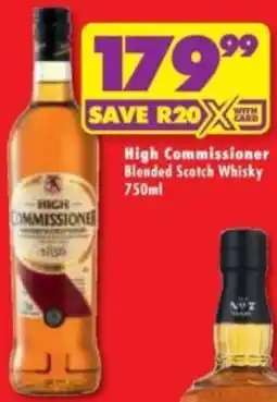Shoprite Liquor High Commissioner Blended Scotch Whisky offer
