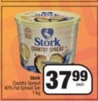 Spar Stork Country Spread 40% Fat Spread Tub 1kg offer