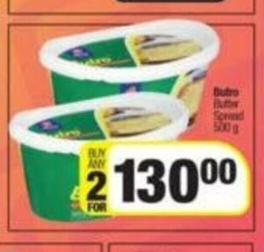 Butro Butter Spread 500g offer at Spar