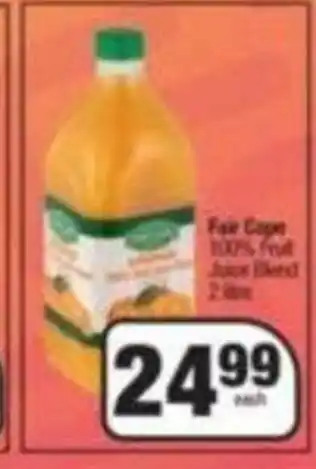 Spar Fair Cape 100% Fruit Juice Blend 2 Litre offer