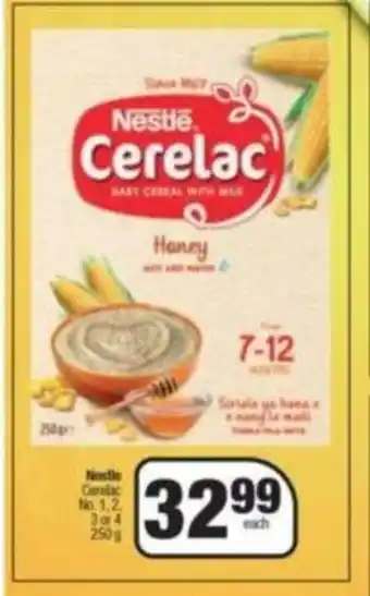 Spar Nestle Cerelac No. 1 , 2 , 3 or 4 250g offer
