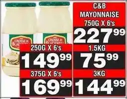 Advance Cash n Carry C&B Mayonnaise 750G X 6's offer