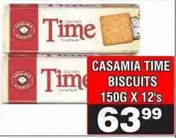 Advance Cash n Carry CASAMIA TIME BISCUITS 150G X 12's offer