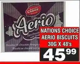 Advance Cash n Carry NATIONS CHOICE AERIO BISCUITS 30G X 48's offer