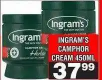 Advance Cash n Carry INGRAM'S CAMPHOR CREAM 450ml offer
