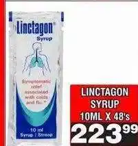 Advance Cash n Carry LINCTAGON SYRUP 10ML X 48's offer