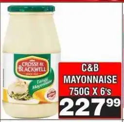 Advance Cash n Carry C&B Mayonnaise 750G X 6's offer