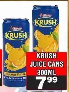 Advance Cash n Carry KRUSH JUICE CANS 300ML offer