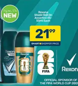 Pick n Pay Rexona Shield Roll On Assorted 45-50ml Each offer