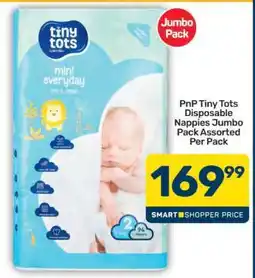 Pick n Pay PnP Tiny Tots Disposable Nappies Jumbo Pack Assorted Per Pack offer