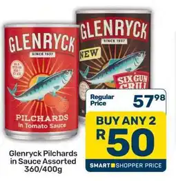 Pick n Pay Glenryck Pilchards in Sauce Assorted 360/400g offer