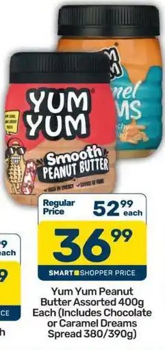 Pick n Pay Yum Yum Peanut Butter Assorted-400g Each offer