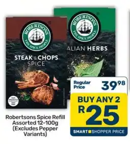 Pick n Pay Robertsons Spice Refill Assorted 12-100g offer