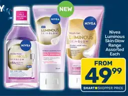Pick n Pay Nivea Luminous Skin Glow Range Assorted Each offer