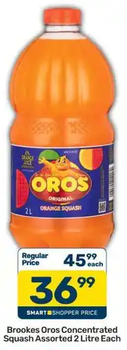 Pick n Pay Brookes Oros Concentrated Squash Assorted 2 Litre Each offer