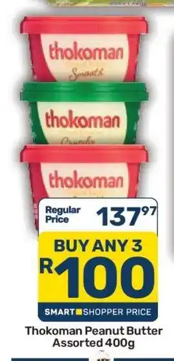 Pick n Pay Thokoman Peanut Butter Assorted 400g offer