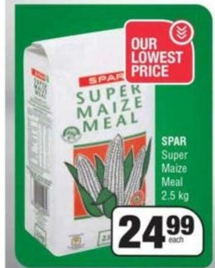 Spar Super Maize Meal 2.5 kg offer at Spar