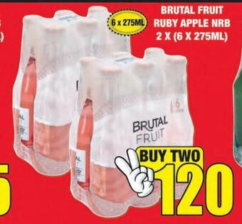 Boxer Liquors Brutal Fruit Ruby Apple NRB 2 x (6x275ml) offer