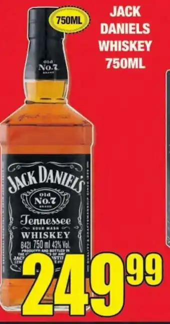 Boxer Liquors Jack Daniels Whiskey 750ml offer