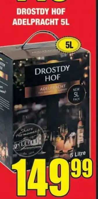 Boxer Liquors Drostdy HOF Adelpratcht 5L offer