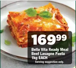 OK Foods Bella Vita Ready Meal Beef Lasagne Pasta offer