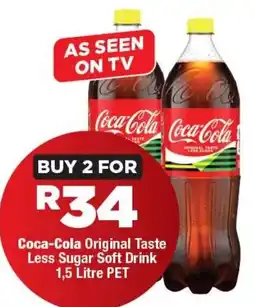 OK Foods Coca-Cola Original Taste Less Sugar Soft Drink offer
